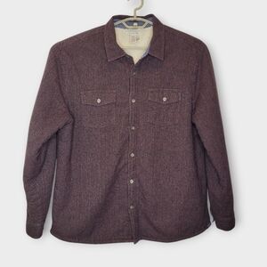 Carbon2Cobalt Fleece Lined Shirt Jacket L Brown